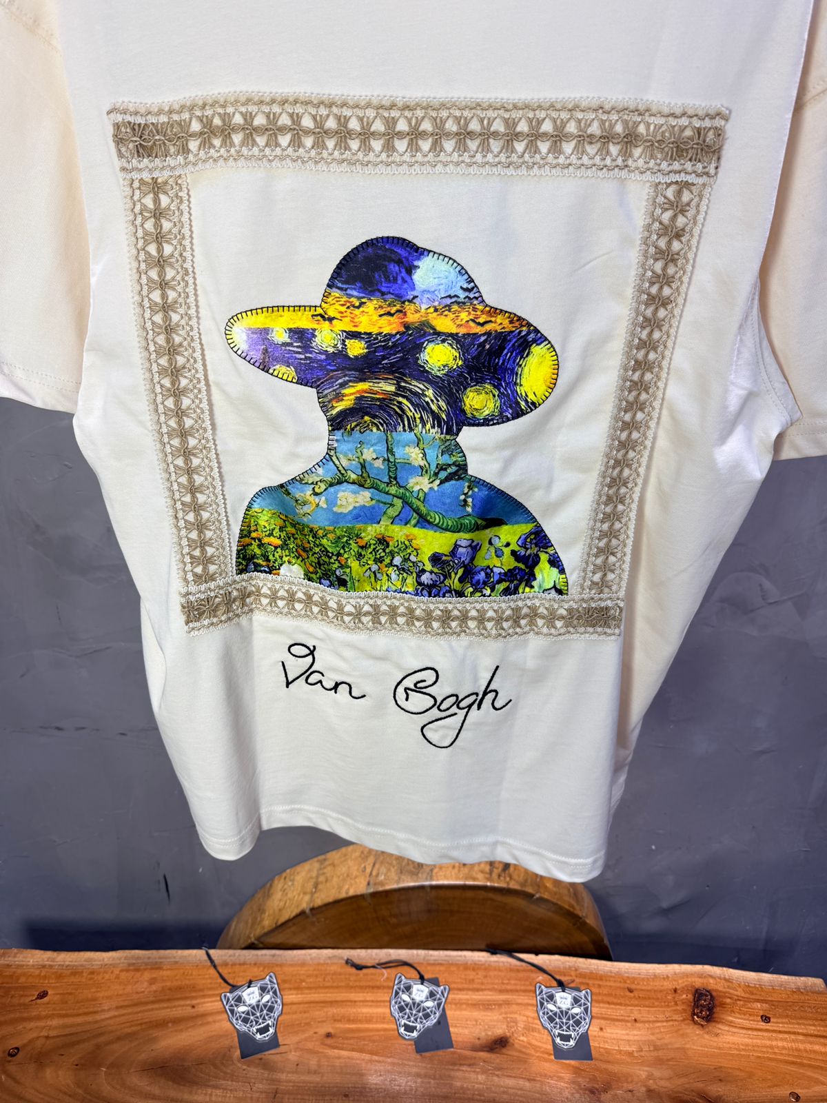T-Shirt Oversize beige Van Gogh 5060