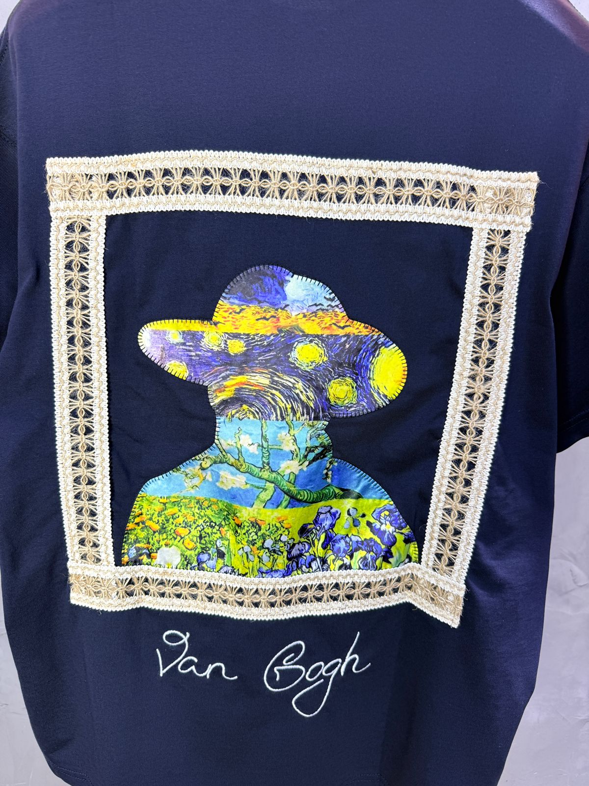 T-Shirt Oversize Navy Van Gogh 5060