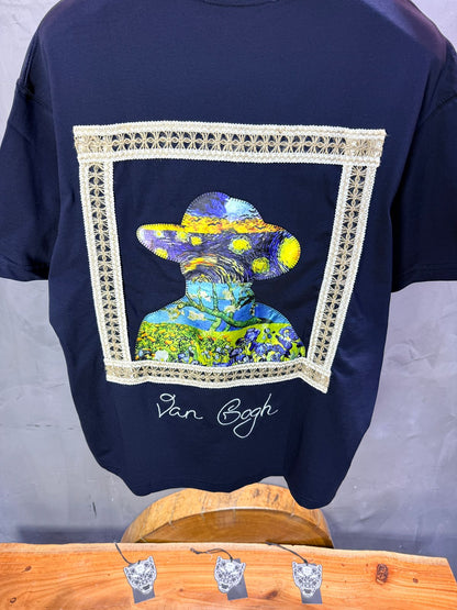 T-Shirt Oversize Navy Van Gogh 5060