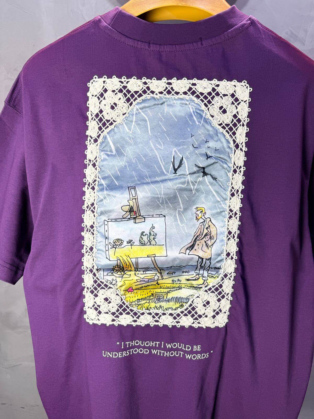 T-Shirt Oversize Move — Illustration Peintre & Citation Poétique 5097