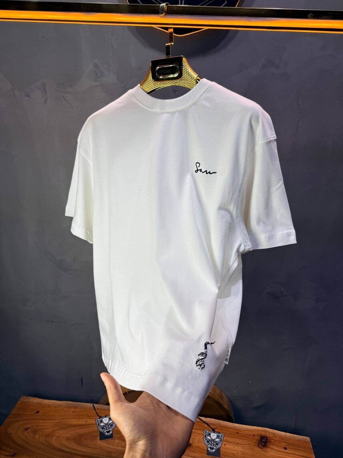 T-Shirt Oversize Blanc — Illustration Peintre & Citation Poétique 5097