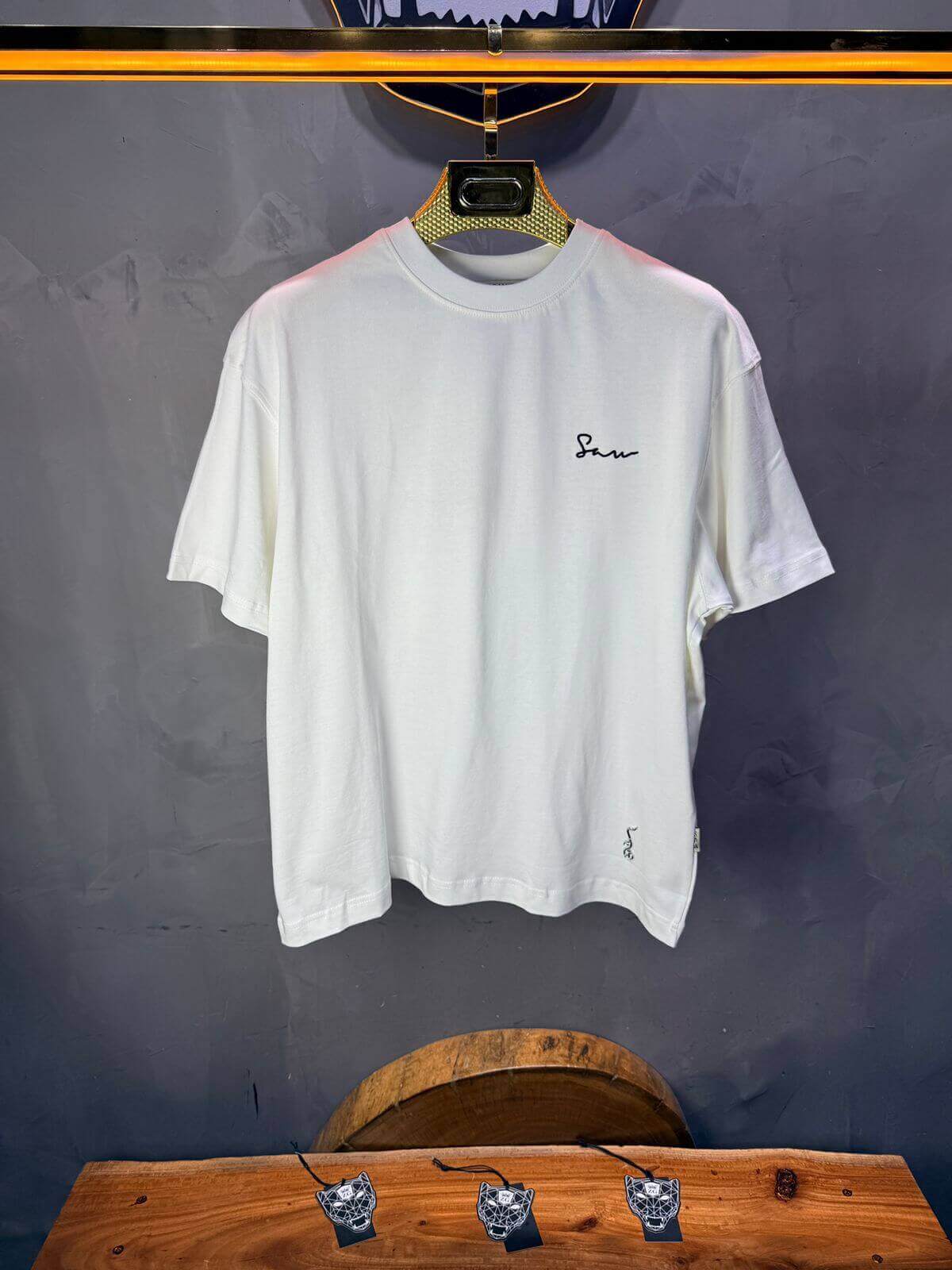 T-Shirt Oversize Blanc — Illustration Peintre & Citation Poétique 5097