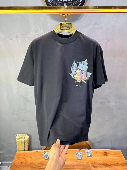T-Shirt Oversize Noir Feuille d'Érable 5118