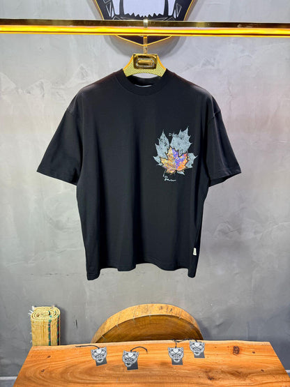 T-Shirt Oversize Noir Feuille d'Érable 5118