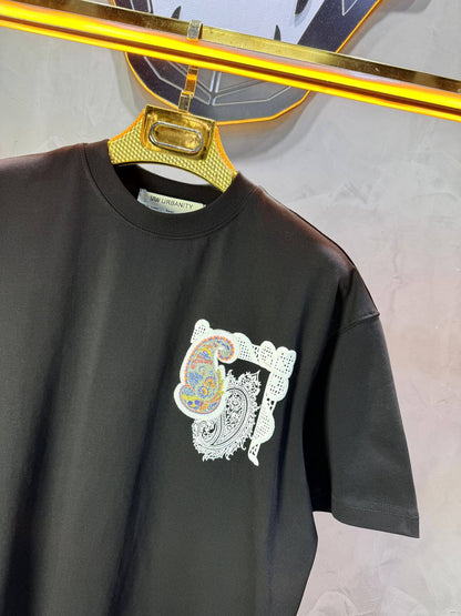 T-Shirt Oversize Noir Paisley "I Learned and Changed" 5109
