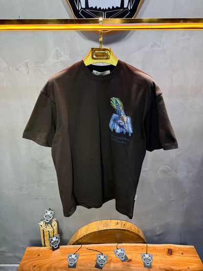 T-Shirt Oversize Brown Plume de Paon | SAW Urbanity 5133