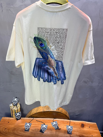 T-Shirt Oversize Beige Plume de Paon | SAW Urbanity 5133 (Copie)