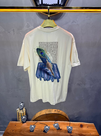 T-Shirt Oversize Beige Plume de Paon | SAW Urbanity 5133 (Copie)