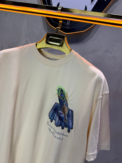 T-Shirt Oversize Beige Plume de Paon | SAW Urbanity 5133 (Copie)