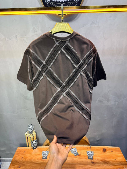 T-Shirt Oversize Brown "Sam" Diamond | SAW Urbanity 5085