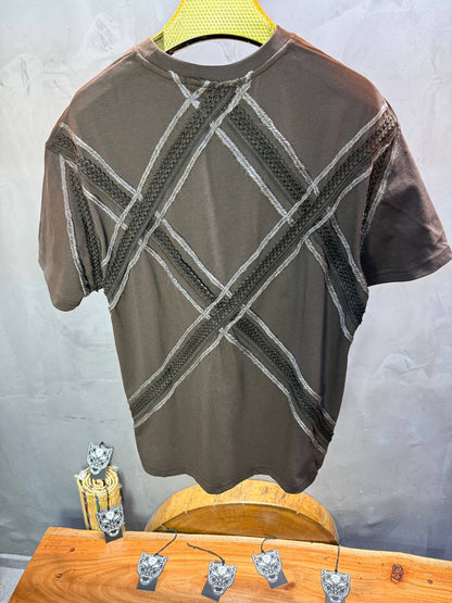 T-Shirt Oversize Brown "Sam" Diamond | SAW Urbanity 5085