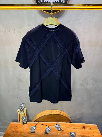 T-Shirt Oversize Navy Blue "Sam" Diamond | SAW Urbanity 5085