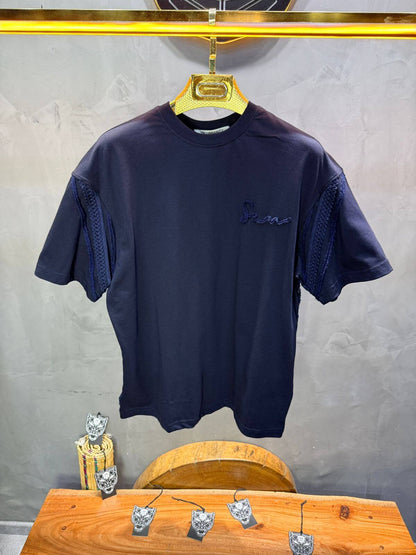 T-Shirt Oversize Navy Blue "Sam" Diamond | SAW Urbanity 5085