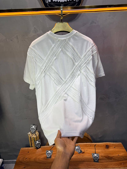T-Shirt Oversize Blanc "Sam" Diamond | SAW Urbanity 5085