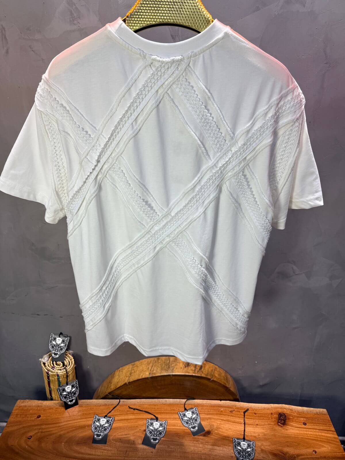 T-Shirt Oversize Blanc "Sam" Diamond | SAW Urbanity 5085