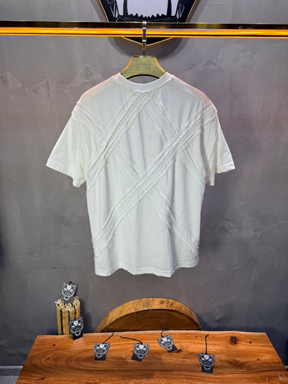 T-Shirt Oversize Blanc "Sam" Diamond | SAW Urbanity 5085