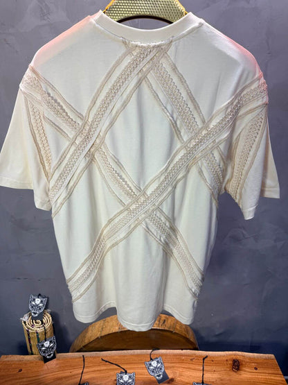 T-Shirt Oversize Beige "Sam" Diamond | SAW Urbanity 5085