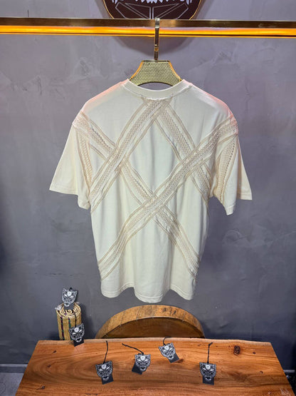 T-Shirt Oversize Beige "Sam" Diamond | SAW Urbanity 5085