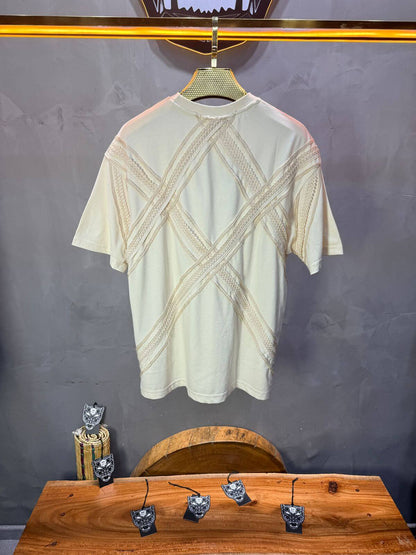 T-Shirt Oversize Beige "Sam" Diamond | SAW Urbanity 5085