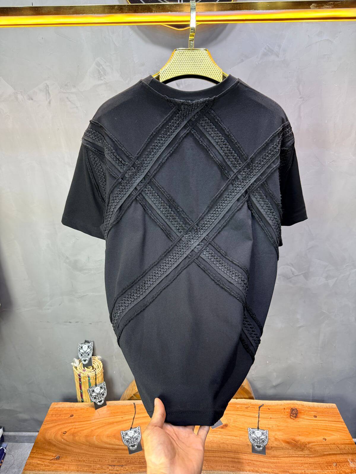 T-Shirt Oversize Noir "Sam" Diamond | SAW Urbanity 5085