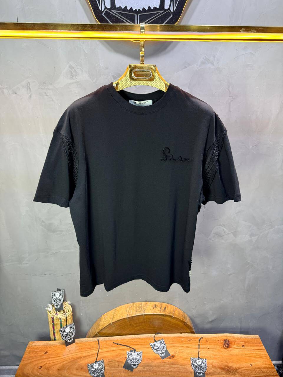 T-Shirt Oversize Noir "Sam" Diamond | SAW Urbanity 5085