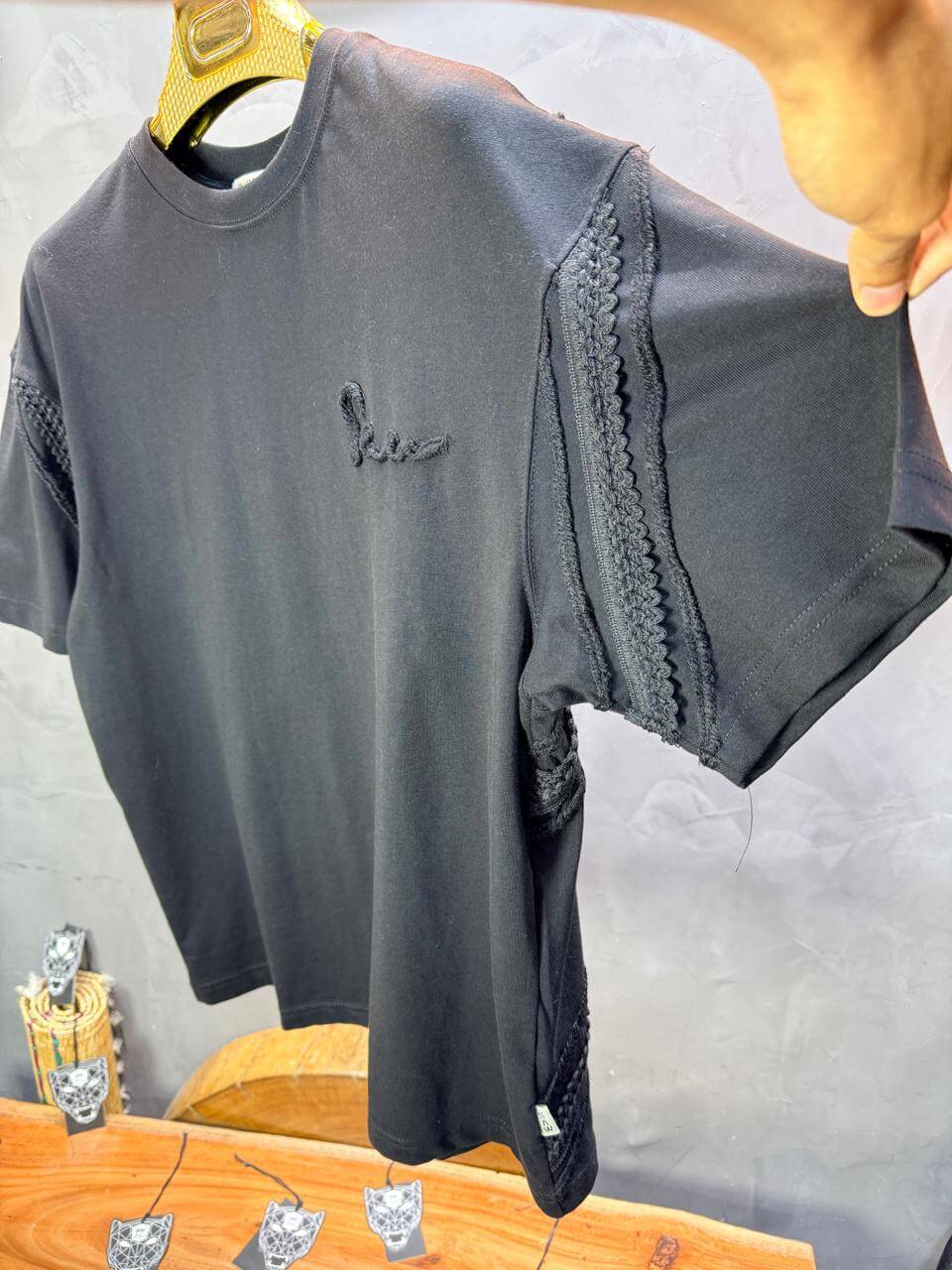 T-Shirt Oversize Noir "Sam" Diamond | SAW Urbanity 5085
