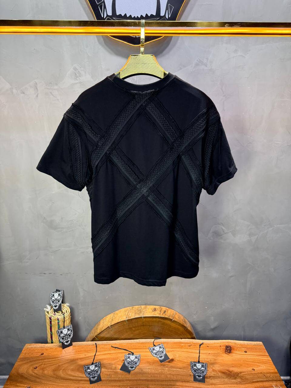 T-Shirt Oversize Noir "Sam" Diamond | SAW Urbanity 5085