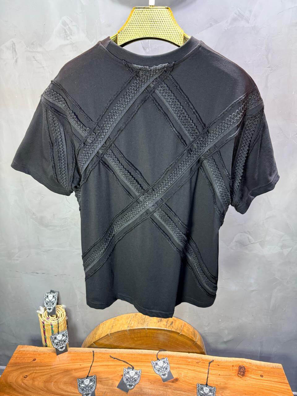 T-Shirt Oversize Noir "Sam" Diamond | SAW Urbanity 5085