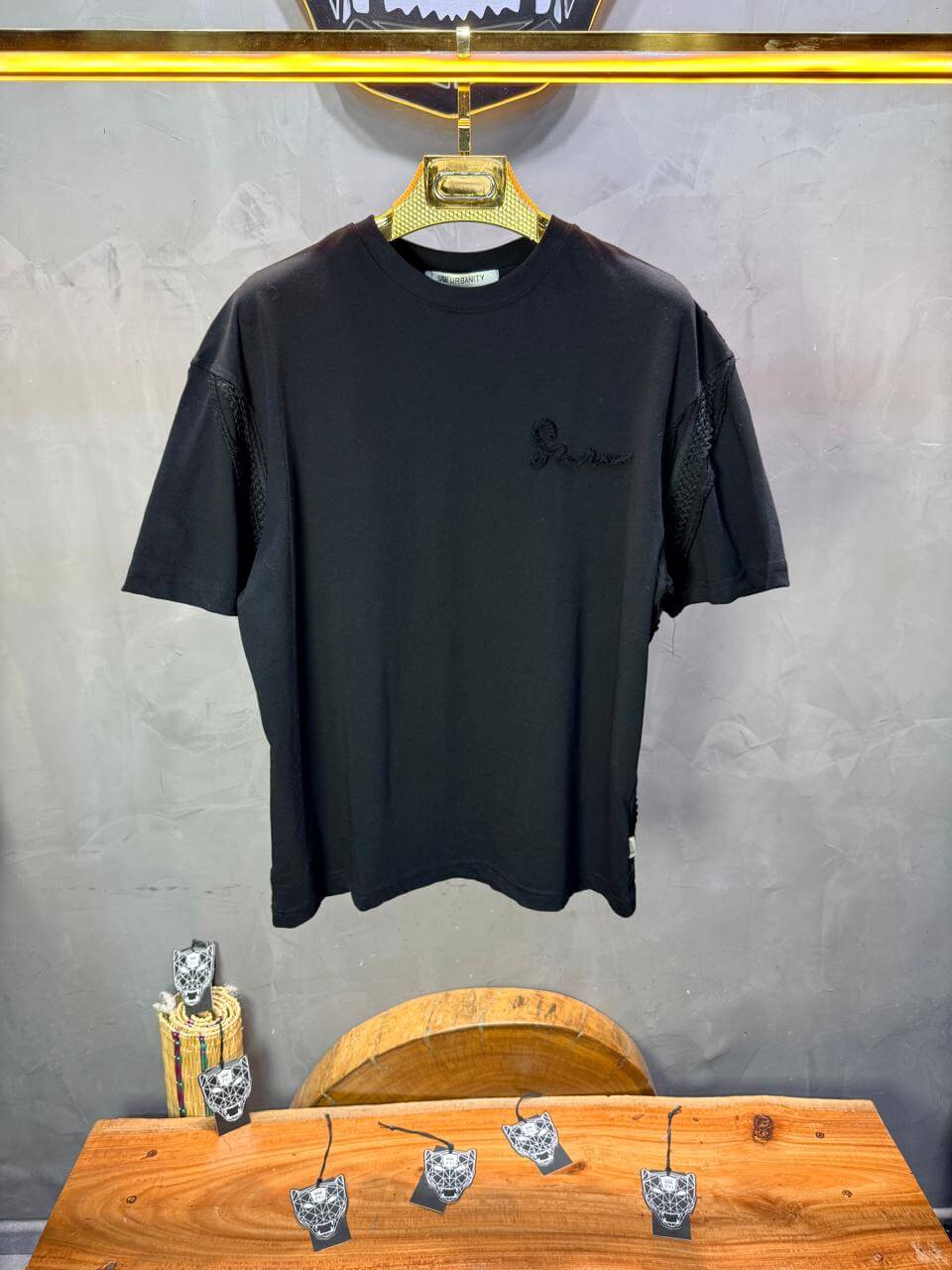 T-Shirt Oversize Noir "Sam" Diamond | SAW Urbanity 5085