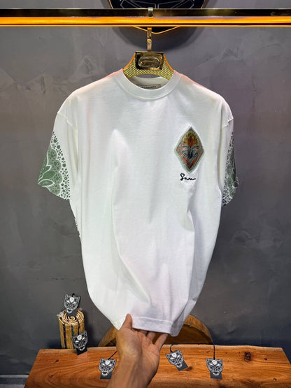 T-Shirt Oversize Blanc – Paon & Paisley 5071