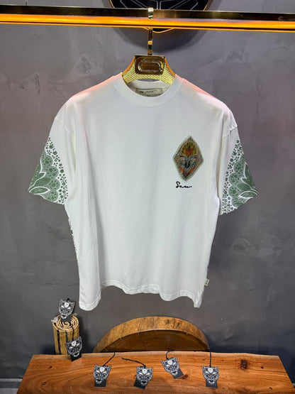 T-Shirt Oversize Blanc – Paon & Paisley 5071