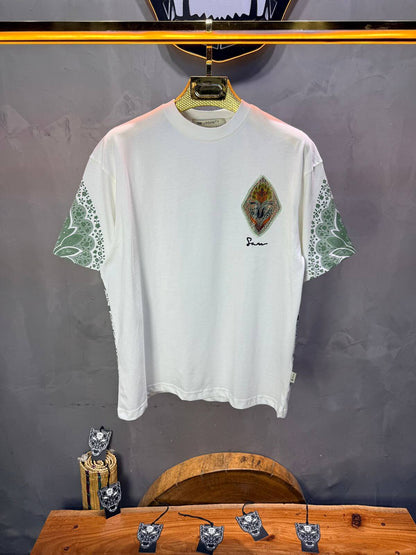 T-Shirt Oversize Blanc – Paon & Paisley 5071