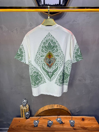 T-Shirt Oversize Blanc – Paon & Paisley 5071