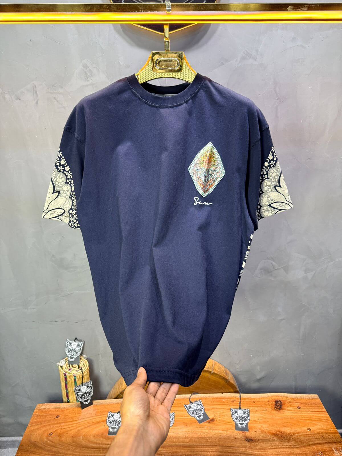 T-Shirt Oversize Navy Blue – Paon & Paisley 5071