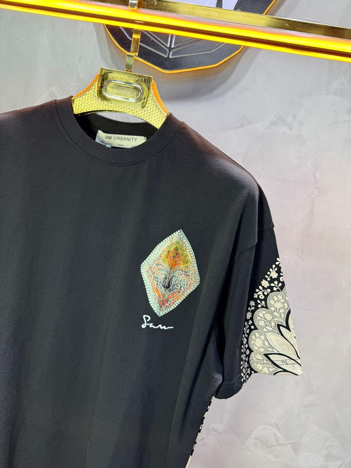 T-Shirt Oversize Noir – Paon & Paisley 5071