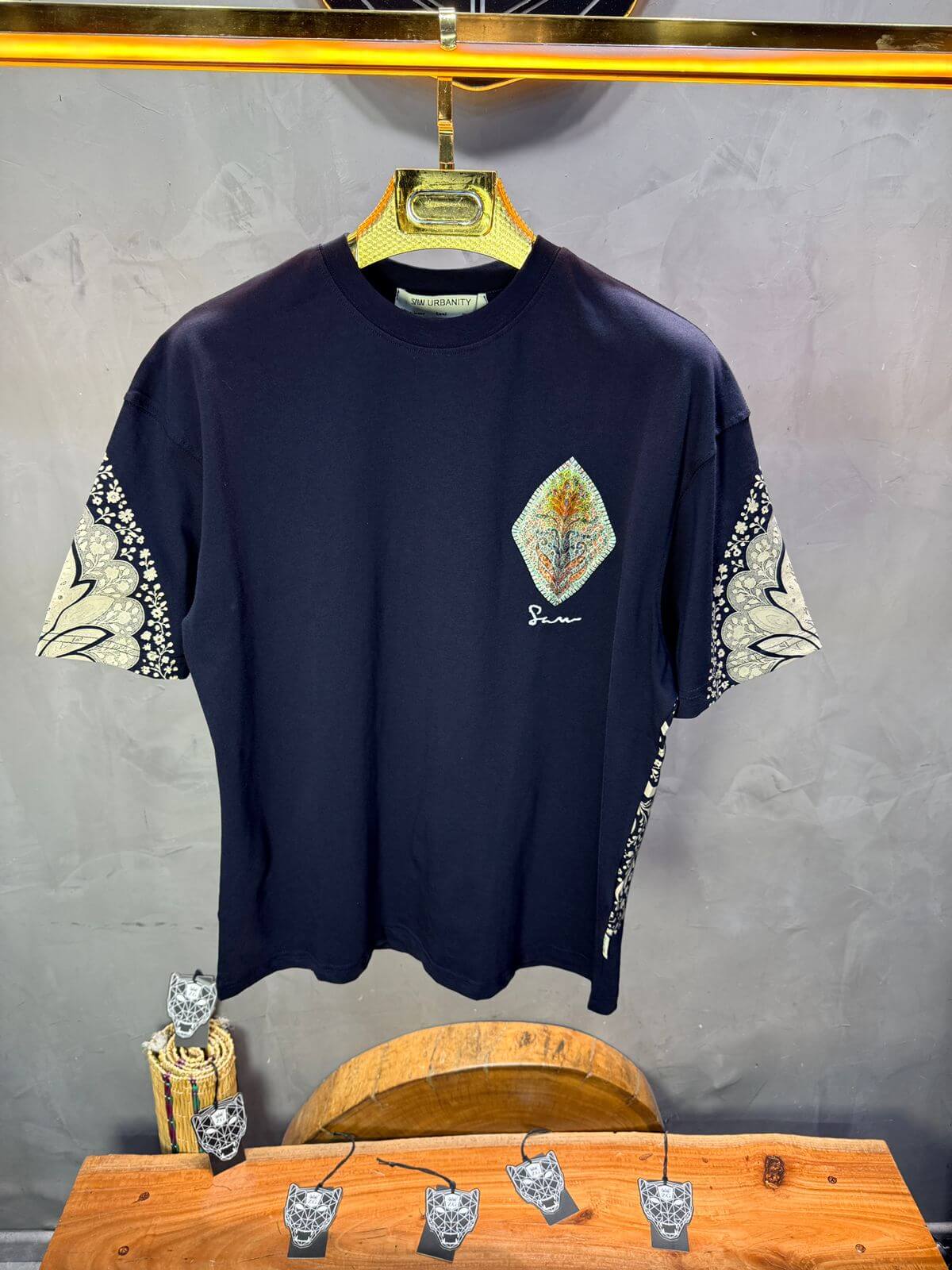 T-Shirt Oversize Navy Blue – Paon & Paisley 5071
