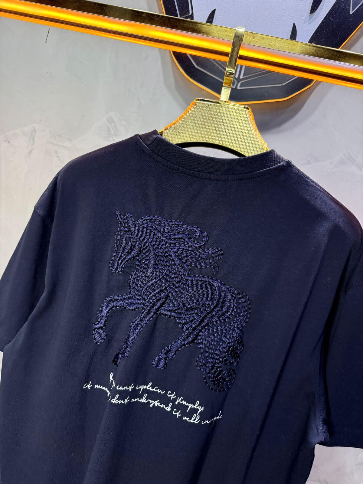 T-Shirt Oversize Navy Blue – Cheval Brodé 5124