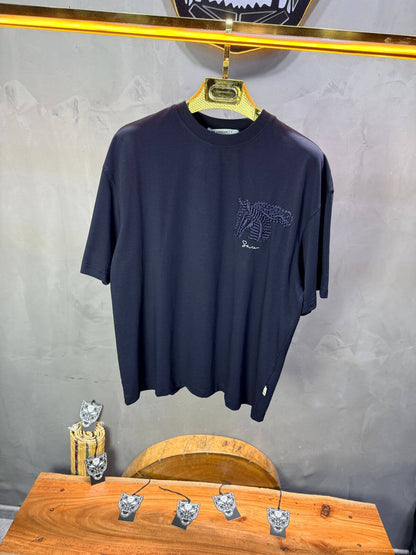 T-Shirt Oversize Navy Blue – Cheval Brodé 5124