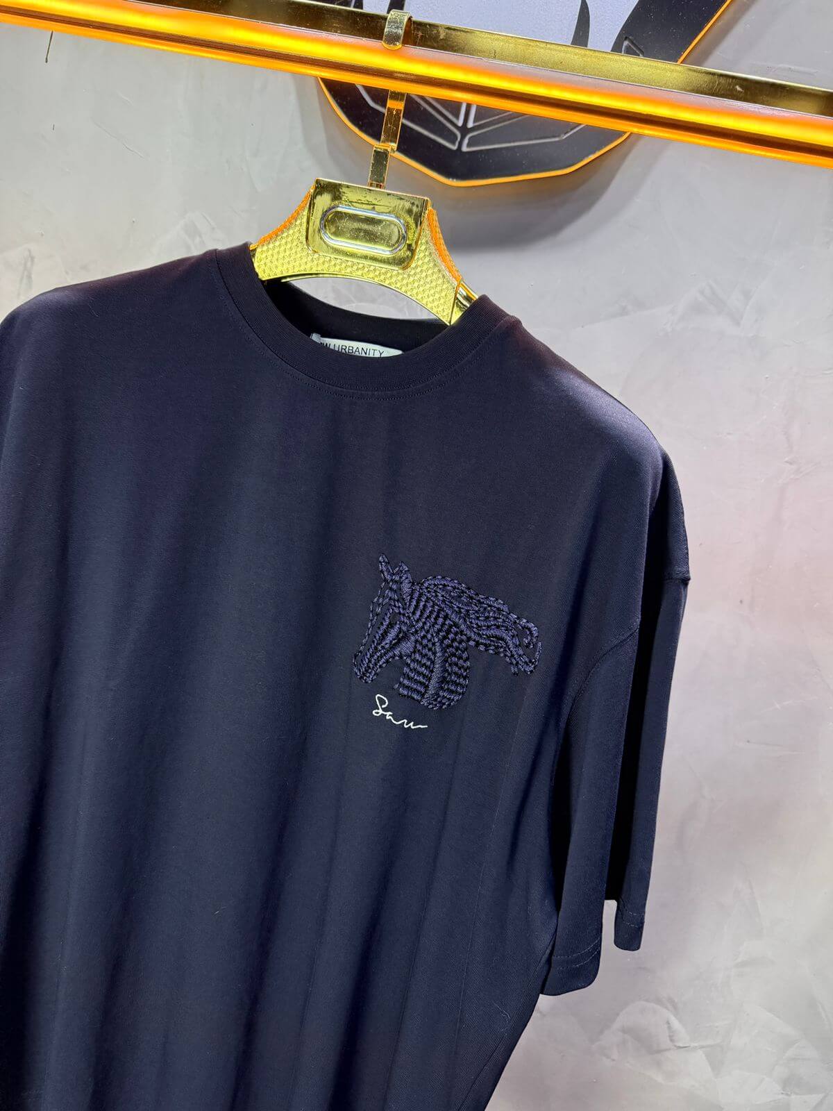 T-Shirt Oversize Navy Blue – Cheval Brodé 5124