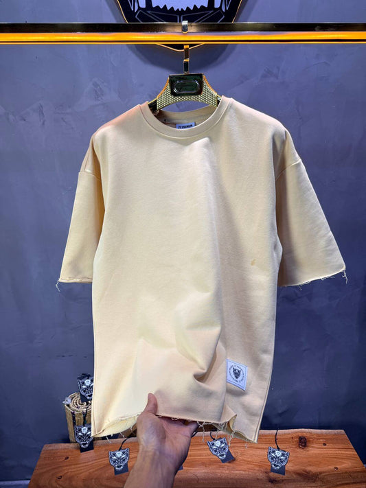 T-Shirt Oversize Butter Yellow – Tissu Épais  42
