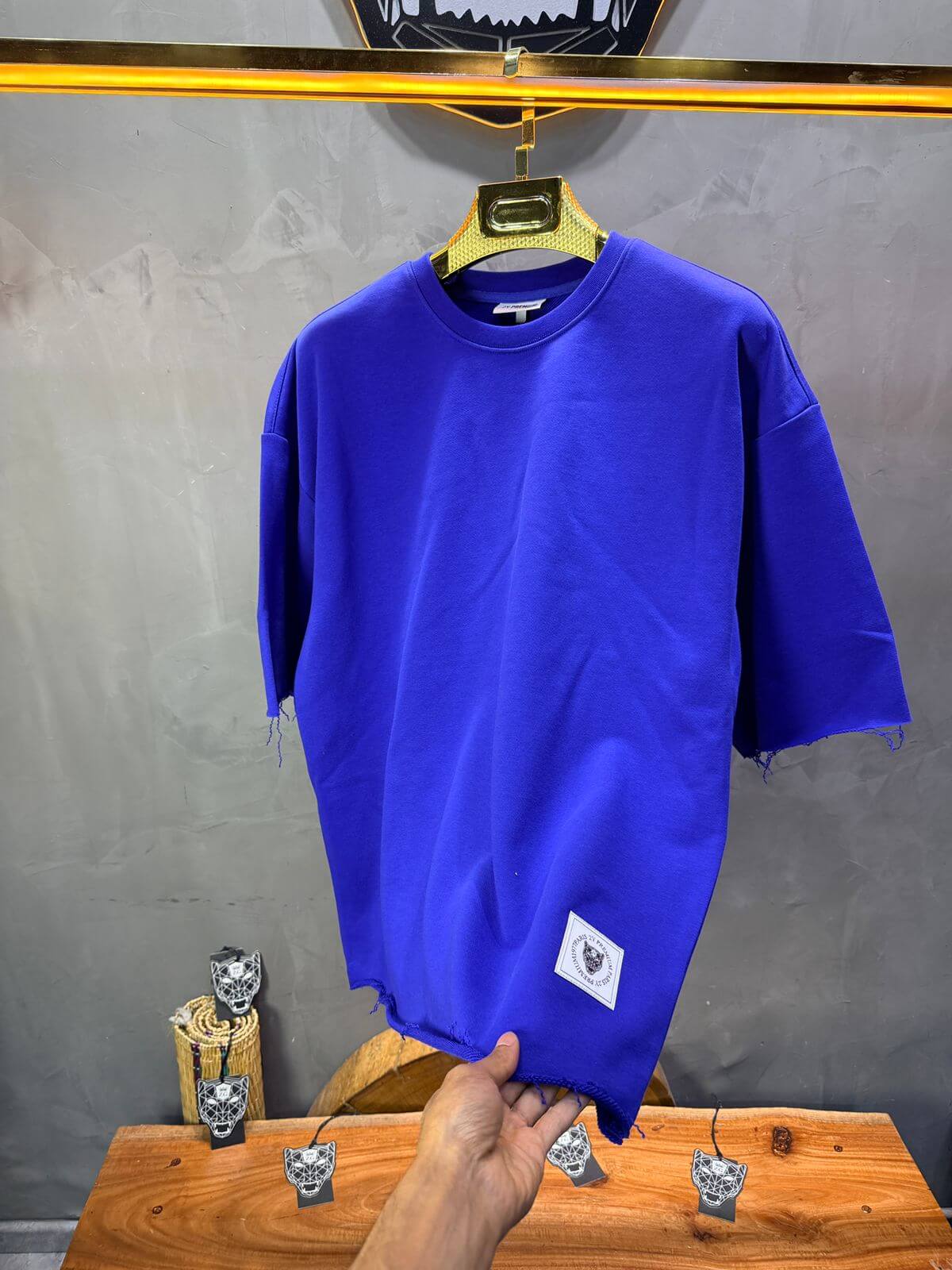T-Shirt Oversize Royal Blue – Tissu Épais  42