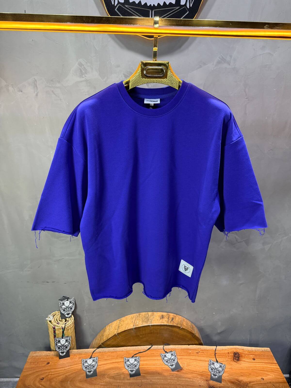 T-Shirt Oversize Royal Blue – Tissu Épais  42