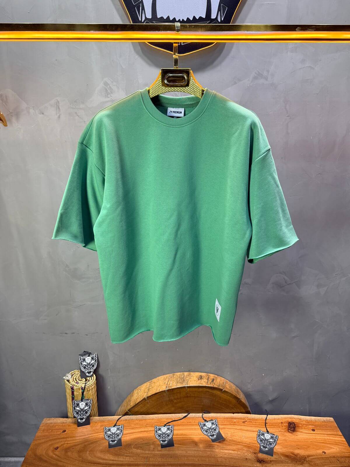 T-Shirt Oversize Mint Green   – Tissu Épais  42