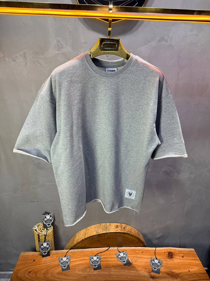 T-Shirt Oversize Light Gray – Tissu Épais  42