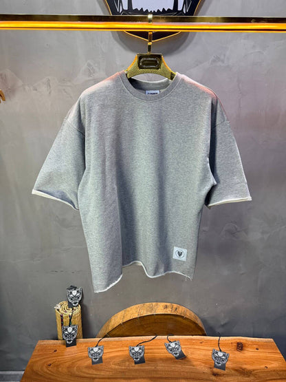 T-Shirt Oversize Light Gray – Tissu Épais  42