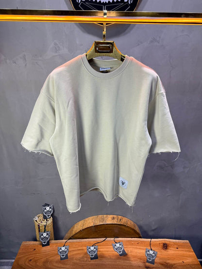 T-Shirt Oversize Off-White / Cream – Tissu Épais  42