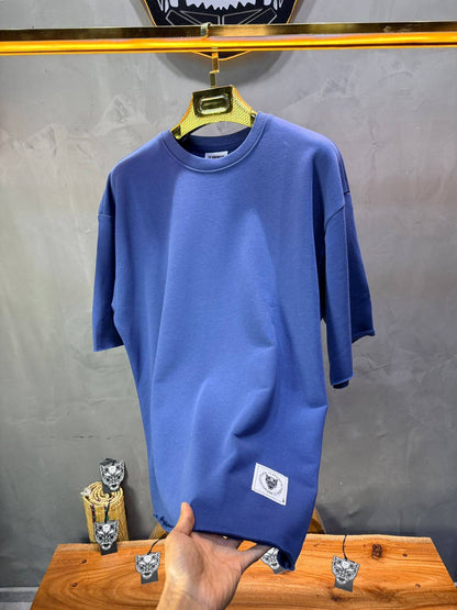 T-Shirt Oversize Steel Blue – Tissu Épais  42