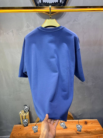T-Shirt Oversize Steel Blue – Tissu Épais  42