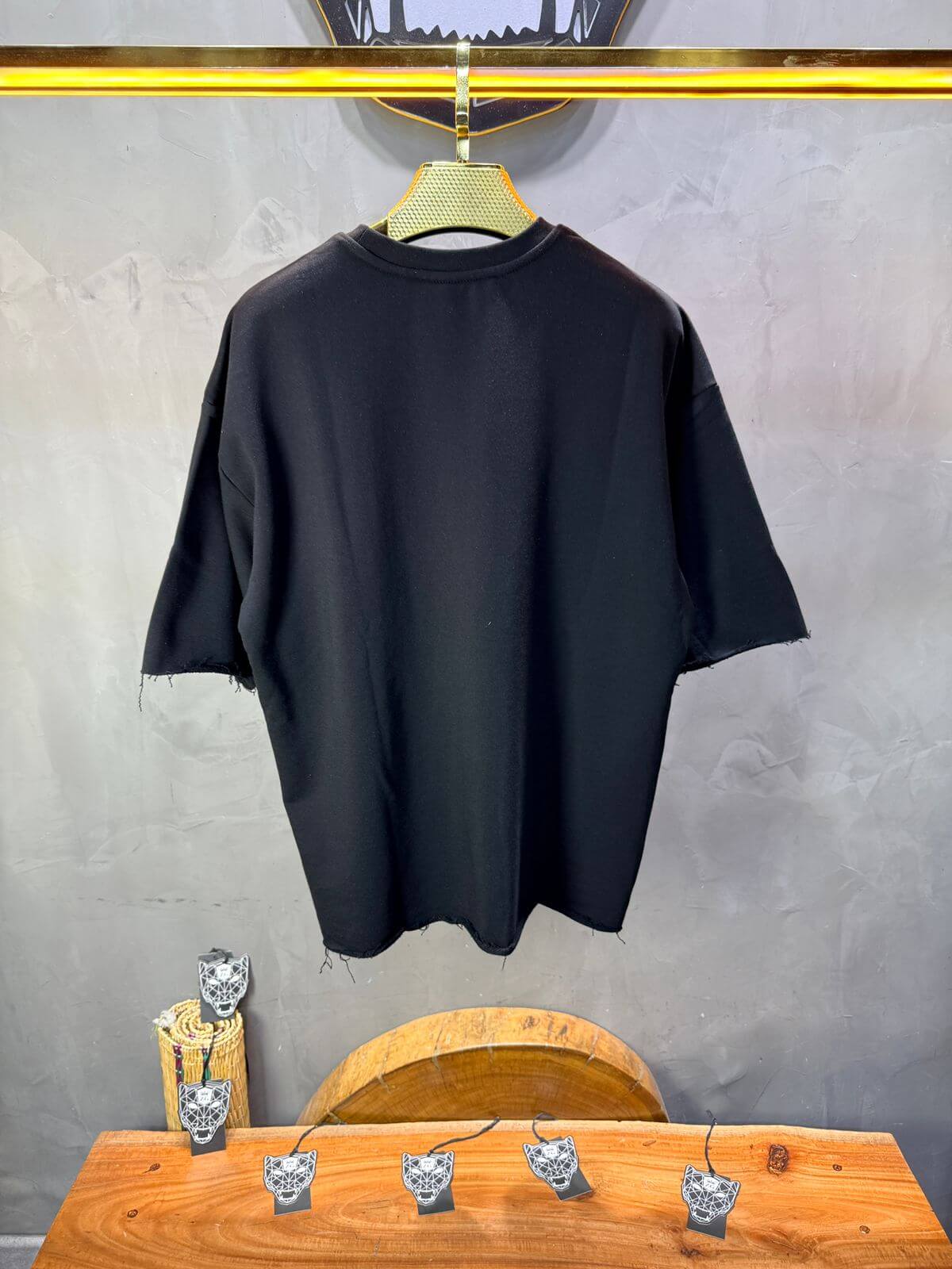 T-Shirt Oversize Black – Tissu Épais  42