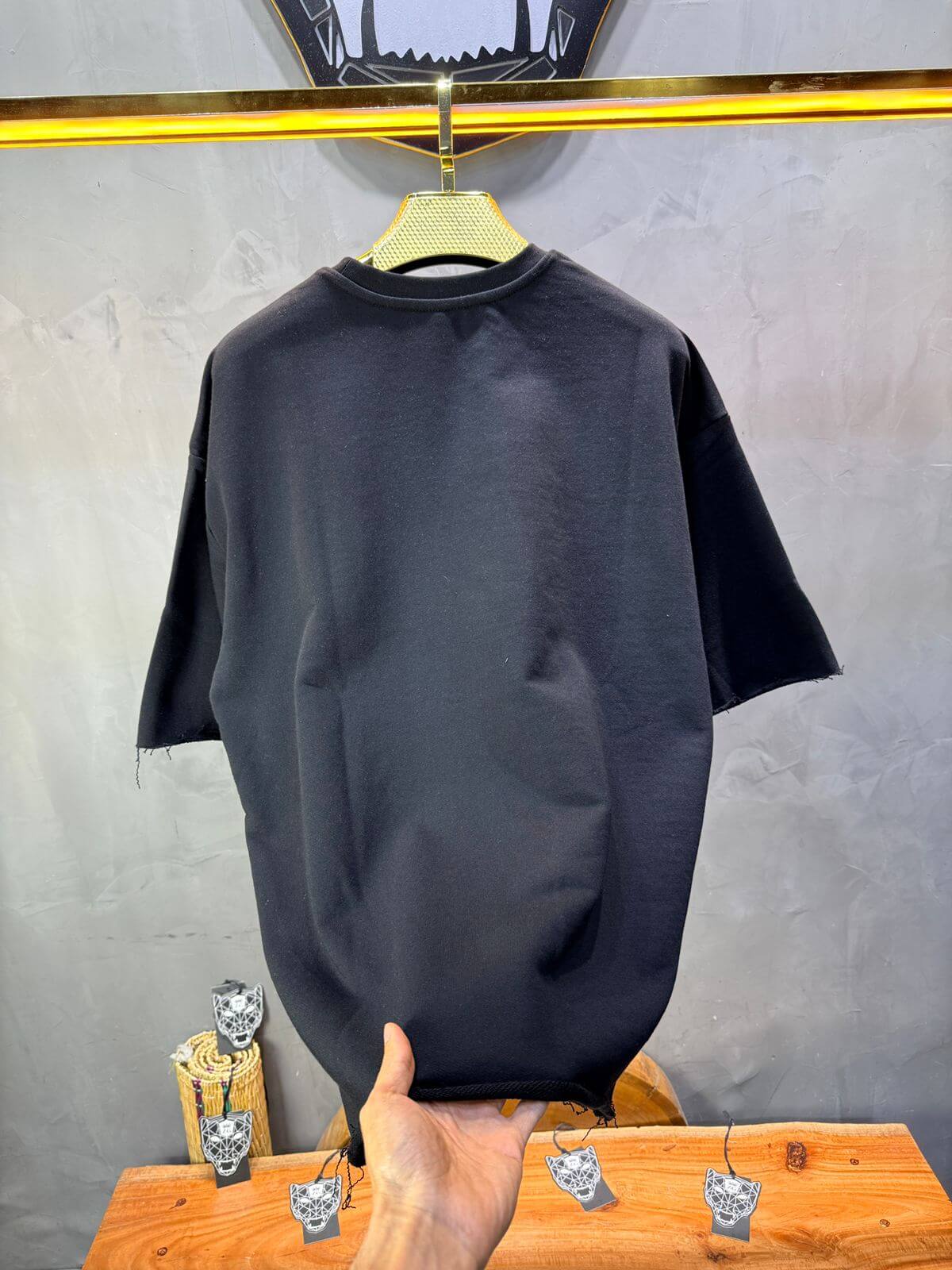 T-Shirt Oversize Black – Tissu Épais  42